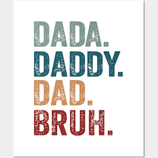 Vintage Dad | Dada Daddy Dad Bruh Posters and Art